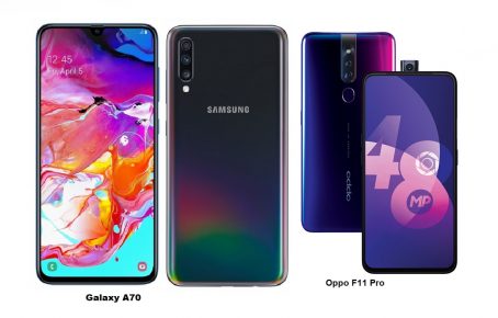 مقارنة بين samsung a70 و oppo f11 pro